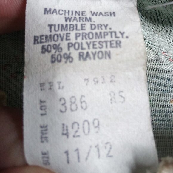 Vintage Changing Scene Floral Pearl Snap Lace Collar Shirt - Picture 5 of 6